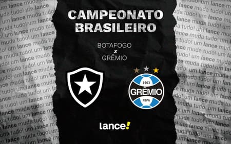 Botafogo x Grêmio pela 35ª rodada do Brasileirão (Foto: Arte/Lance!)