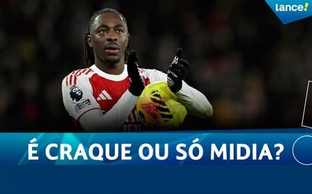 Eberechi Eze marcou três na goleada do Arsenal sobre o Tottenham na Premier League (Foto: Ben STANSALL / AFP)