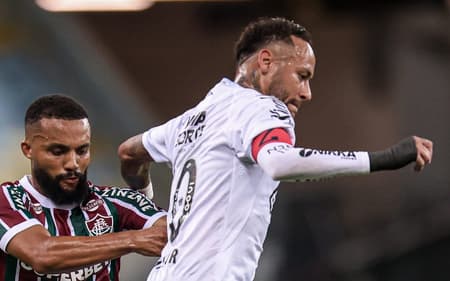 Samuel Xavier marca Neymar em duelo entre Fluminense x Santos no Maracanã