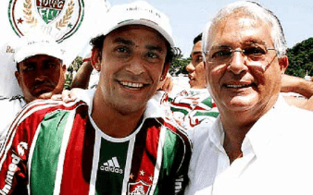 Celso Barros e Fred, ídolo do Fluminense (Foto: Reprodução)