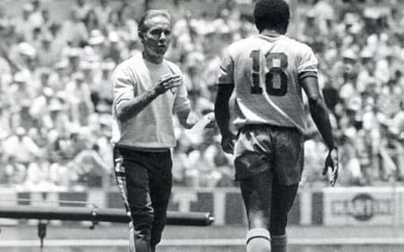 Zagallo treinando a Seleção na Copa de 70