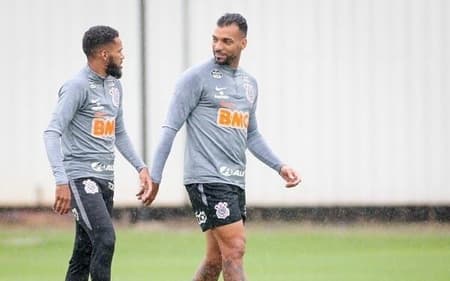 Everaldo e Michel Macedo - Treino Corinthians