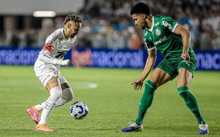 Neymar em ação em Santos x Palmeiras (Foto: Flavio Hopp/Noticia em Foto/Gazeta Press)