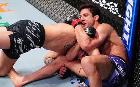 Allan "Puro Osso" Nascimento venceu Cody Durden no card principal do UFC Vegas 110. (Foto: reprodução / Chris Unger / ZuffaLLC / UFC)