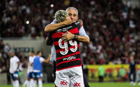 Gabigol e Tite (Foto: Filipe Reveles/Photo Premium/Gazeta Press)