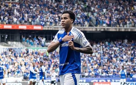 Kaio Jorge comemora gol do Cruzeiro contra o Vitória (Foto: Gustavo Aleixo/Cruzeiro)