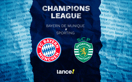 Bayern de Munique x Sporting pela Champions League (Arte: Lance!)