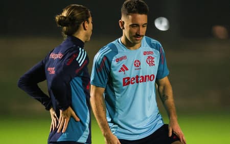 Filipe Luís Léo Ortiz Flamengo treino Catar Intercontinental