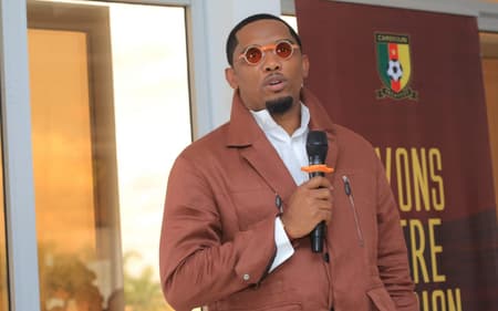 Presidente da Federação Camaronesa, Samuel Eto'o em evento oficial
