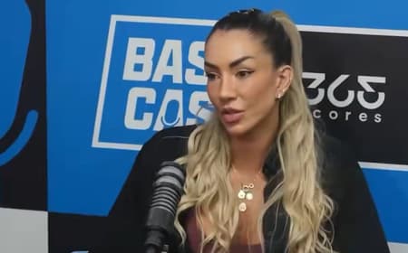 Thaisa no podcast "Basticast" (Foto: Reprodução/You Tube)