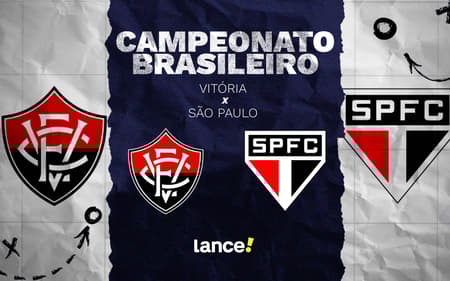 Vitória e São Paulo se enfrentam neste domingo (Foto: arte / Lance!)