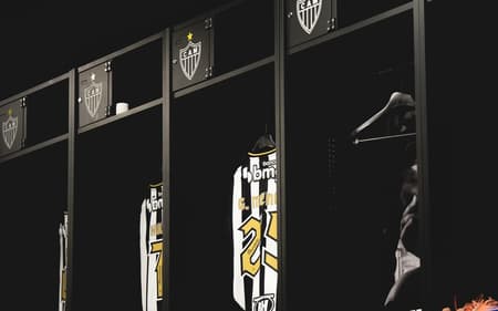 Vestiário do Atlético contra o Palmeiras (Foto: Pedro Souza / Atlético)