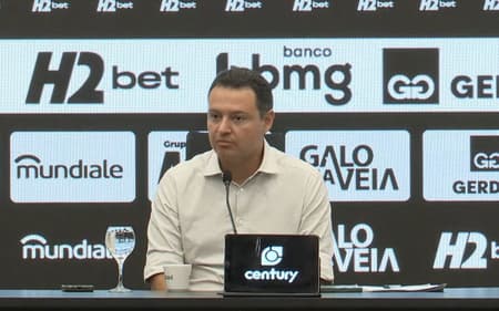 Rafael Menin em coletiva do Atlético-MG (Foto: Reprodução)
