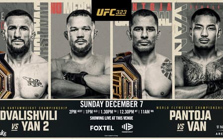 Card oficial do UFC 323 (Foto: Divulgação/UFC)
