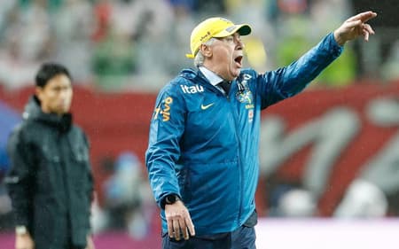 Carlo Ancelotti, técnico da Seleção, durante a goleada do Brasil sobre a Coreia do Sul