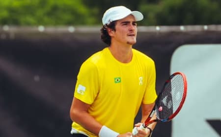João Fonseca na pré-temporada na Yes Tennis (Divulgação)