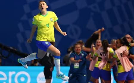 A artilheira Emily abriu o placar para o Brasil (Divulgação)