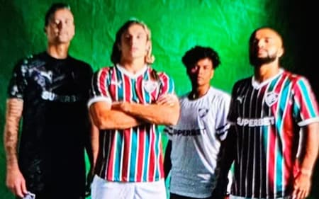Imagem vazada dos novos uniformes do Fluminense com a Puma (Foto: Reprodução)