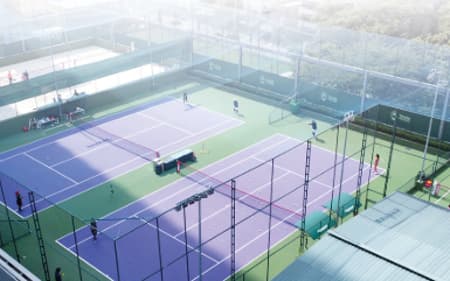 Imagem aérea da Tennis Experience, em São Paulo (Reprodução)