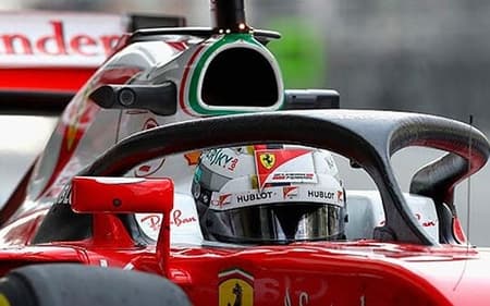 Sebastian Vettel (Ferrari) - Utilizando Halo