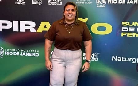 Thaissan Passos, treinadora de futebol, participa de evento da CBF. (Foto: acervo pessoal)