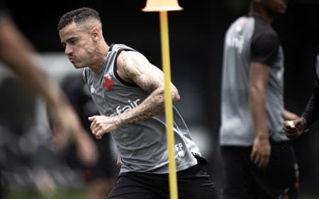 Philippe Coutinho no último treino do Vasco antes da final da Copa do Brasil