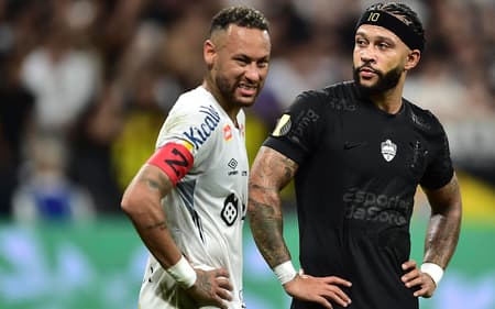Neymar e Memphis jogaram apenas um clássico juntos na última temporada. (Foto: MAURO HORITA/Gazeta Press)