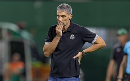 Vojvoda durante a derrota do Santos para a Chapecoense na Arena Condá. (Foto: Liamara Polli/ Agif/Gazeta Press)