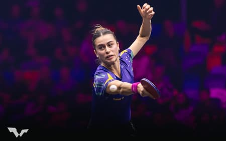 Bruna Takahashi no WTT de Montpellier 2025 (Foto: World Table Tenis)