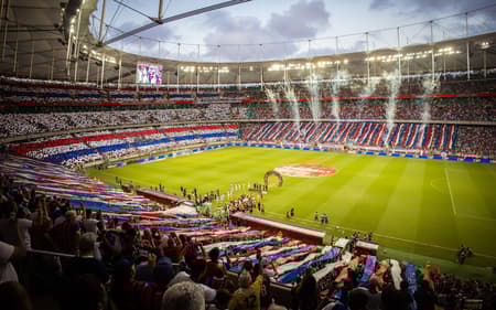 Festa na Arena Fonte Nova antes da final da Copa do Nordeste (Foto: Letícia Martins/EC Bahia)