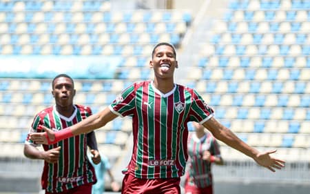 William comemora gol do Fluminense na Copinha (Foto: Leonardo Brasil/ Fluminense FC)
