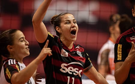 Karina foi escolhida a melhor da partida no duelo entre Sesc RJ Flamengo e Osasco pela Superliga Feminina (Foto: Paula Reis/ Flamengo)