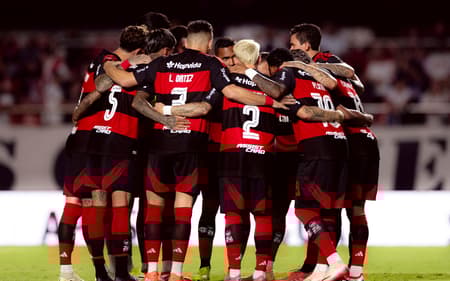 Jogadores do Flamengo na partida contra o São Paulo Carrascal durante São Paulo x Flamengo (Foto: Adriano Fontes/Flamengo)