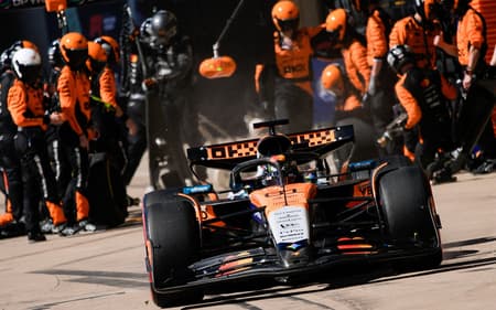 Lando Norris após parada no GP dos EUA de Fórmula 1 (Foto: John Locher / POOL / AFP)