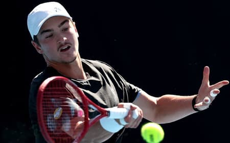 João Fonseca em treino no Australian Open