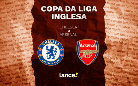 Chelsea x Arsenal pela semifinal da Copa da Liga Inglesa (Arte: Lance!)