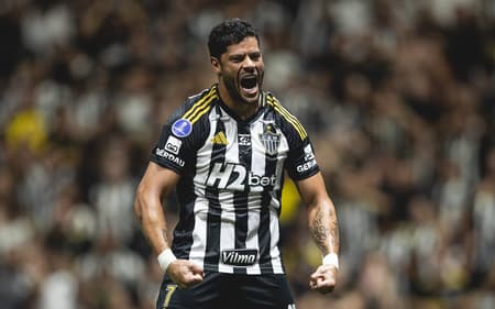 Hulk comemorando gol que quebrou jejum pelo Atlético (Foto: Pedro Souza / Atlético)