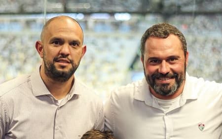 Mattheus Montenegro e Mário Bittencourt, presidente e diretor geral do Fluminense (Foto: Divulgação)
