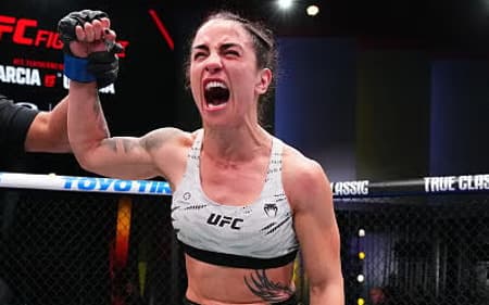 Norma Dumont venceu Ketlen Vieira no card preliminar do UFC Vegas 110 (Foto: Reprodução: Chris Unger / Zuffa LLC / UFC)