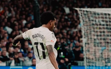 Rodrygo em ação pelo Real Madrid