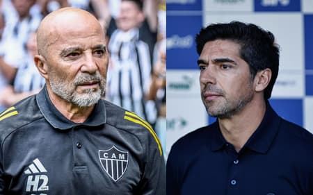 Sampaoli x Abel (Foto: João Jardim /Karen Fontes - Arte Lance!)