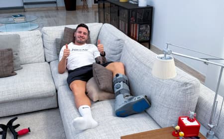 Saúl, do Flamengo, durante recuperação (Foto: Reprodução)