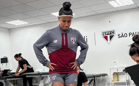Vitorinha durante reapresentação do São Paulo. (Foto: São Paulo/Divulgação)