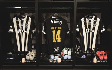 Vestiário do Atlético para a a partida contra o Betim (Foto: Pedro Souza / Atlético)