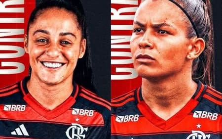 Maísa Caverzan e Layza são reforços do time feminino do Flamengo. (Foto: Flamengo/Divulgação)