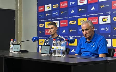 Tite e Matheus Bacchi (Foto: Eduardo Statuti/Lance!)