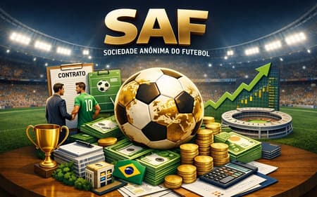 SAFs e Gestão Esportiva (Foto: Imagem gerada por Inteligência Artificial)