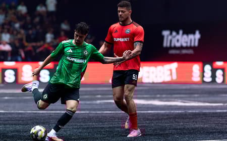 Coringa e Cerol, presidentes dos times Loud SC e Fluxo FC, da Kings League Brasil