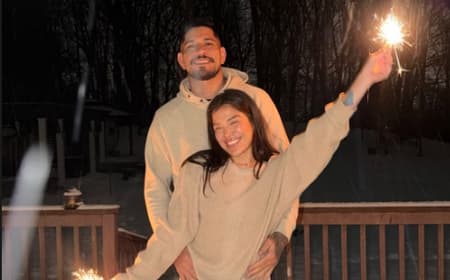 Alex Poatan com a agora ex-namorada, Tracy Cortez, no Ano Novo (Foto: Reprodução/Instagram)