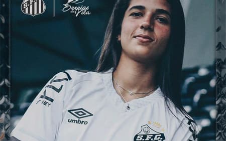 Eudmilla, ex-Corinthians, foi anunciada pelo Santos. (Foto: Santos FC/Divulgação)